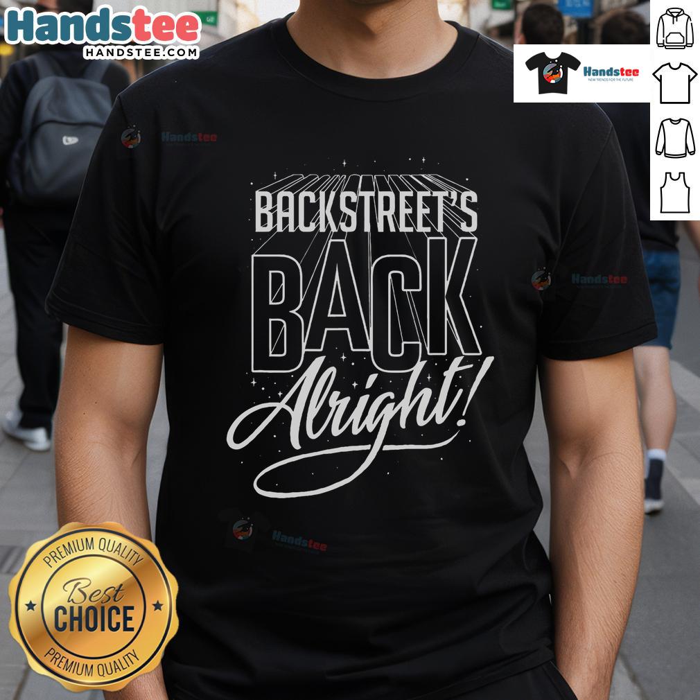 Good Backstreet BSB Back Alright T-Shirt featuring classic band logo and vibrant design for fans of 90s pop music.