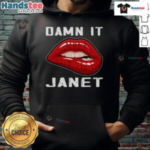Good Damn It Janet Vintage Movie Kawaii Hoodie featuring colorful graphics and a cozy design for retro film lovers.
