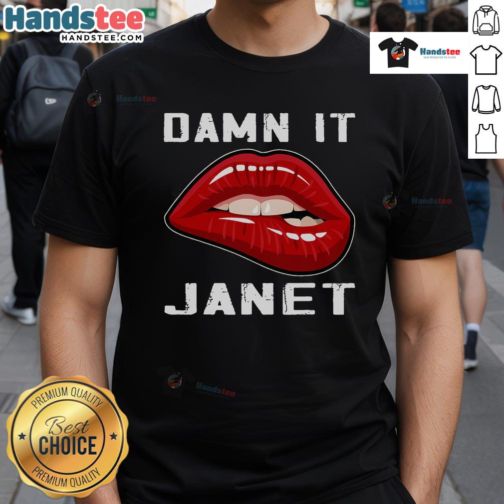 Good Damn It Janet Vintage Movie Kawaii T-Shirt featuring colorful retro design and playful graphics for fans.