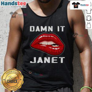 Good Damn It Janet Vintage Movie Kawaii Tank Top featuring a retro design and vibrant colors, perfect for fans of classic films.