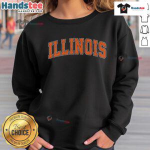 Vintage Illinois athletic sports sweatshirt featuring retro design and bold colors, perfect for casual wear and nostalgia.