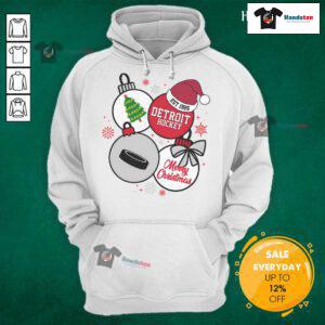 Good Merry Christmas Detroit Hockey Est 1926 Hoodie featuring festive design and team logo, perfect for holiday cheer.
