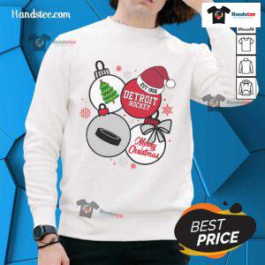 Good Merry Christmas Detroit Hockey Est 1926 Sweatshirt featuring festive design and team colors for holiday spirit.