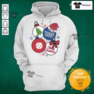 Good Merry Christmas Texas Baseball Est 1961 hoodie featuring festive design and baseball graphics for holiday cheer.
