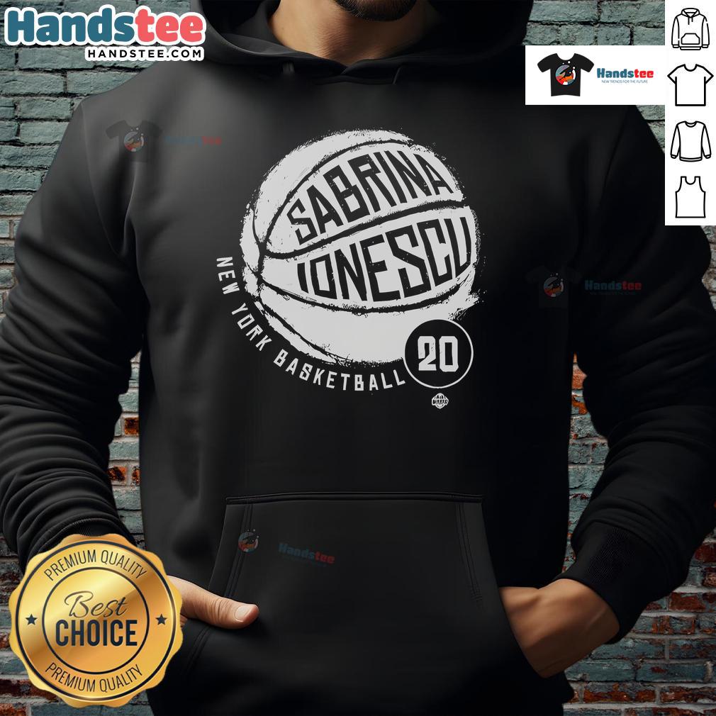 Sabrina Ionescu No. 20 New York Liberty basketball hoodie in vibrant green, showcasing team spirit and style.