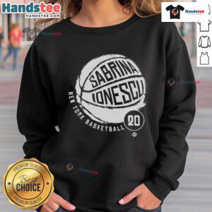 Good Sabrina Ionescu No. 20 New York Liberty basketball sweatshirt showcasing team spirit and style.