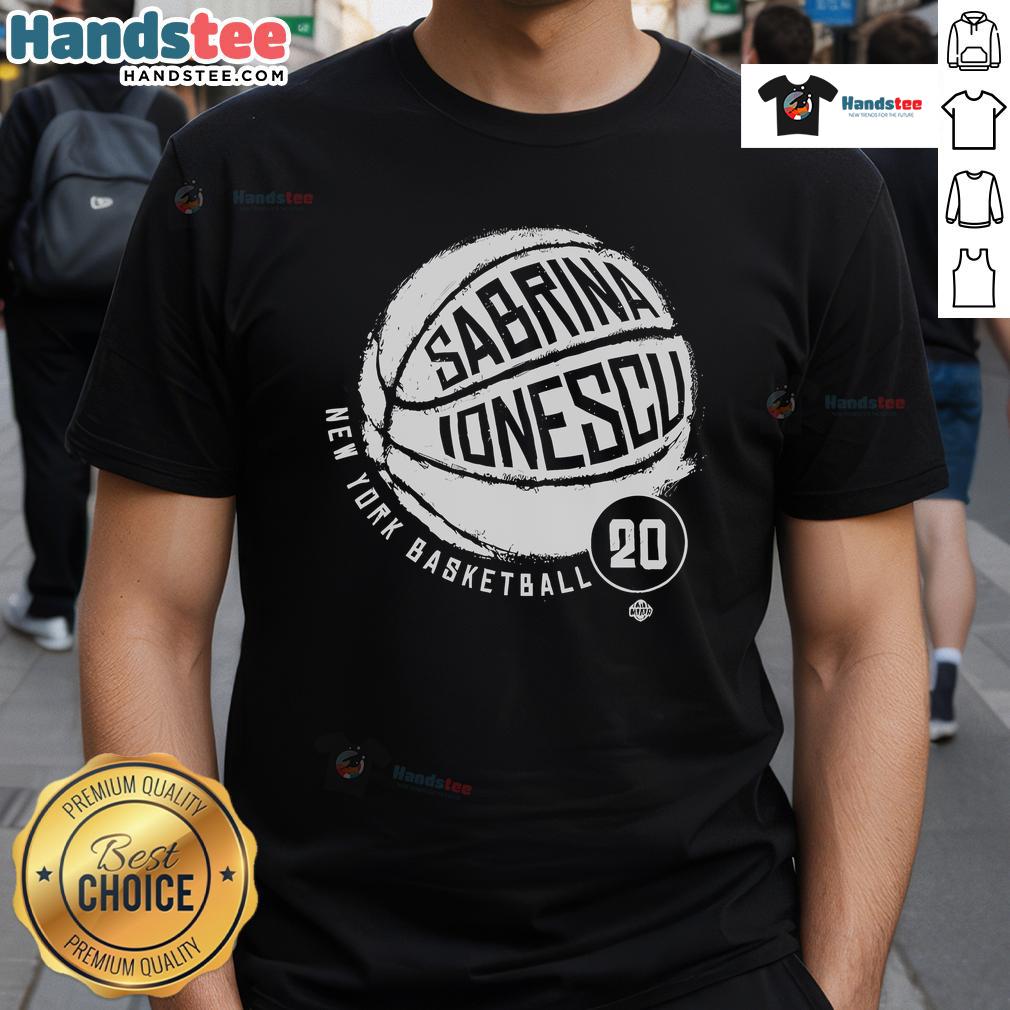 Good Sabrina Ionescu No 20 New York Liberty Basketball T-Shirt featuring vibrant team colors and player graphic design.