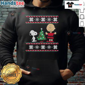 Good Snoopy Peanuts Charlie Christmas Tree 2024 hoodie featuring festive graphics and cozy design for holiday cheer.