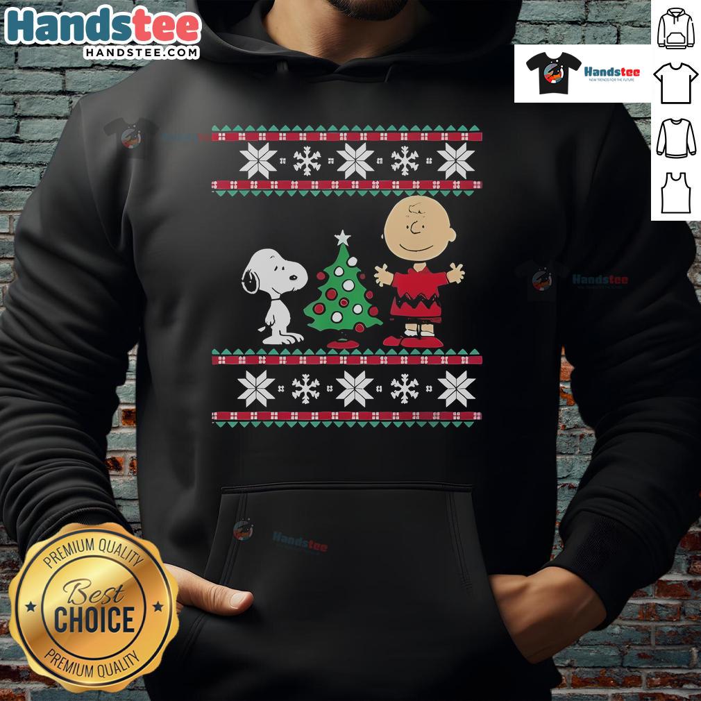 Good Snoopy Peanuts Charlie Christmas Tree 2024 hoodie featuring festive graphics and cozy design for holiday cheer.