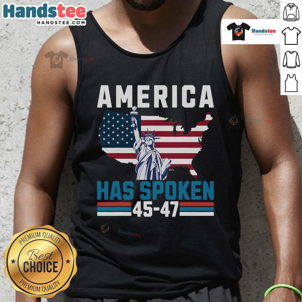 Hot Election 45-47 tank top featuring Trump as the new president, showcasing America's voice in vibrant design.