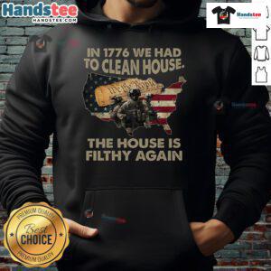 Vintage hoodie featuring 'Hot In 1776' design, perfect for casual wear while tackling a dirty house.