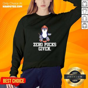 Hot Penguin Hockey Goalkeeper Funny Zero Pucks Given Sweater