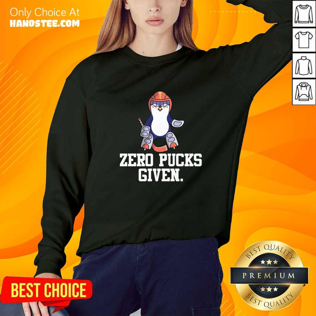 Hot Penguin Hockey Goalkeeper Funny Zero Pucks Given Sweater