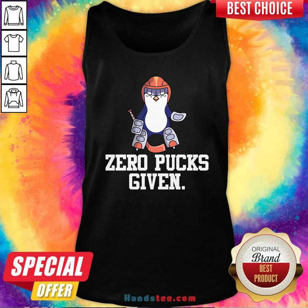 Hot Penguin Hockey Goalkeeper Funny Zero Pucks Given Tank-top
