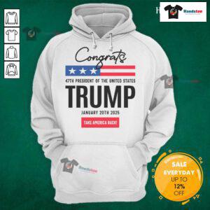 Nice Inauguration Day 2025 hoodie featuring a 'Congrats Trump' design, perfect for celebrating the occasion.