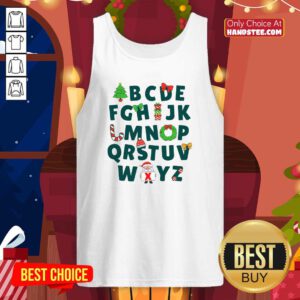 Celebrate learning with our ABCs Christmas tank top for the best kindergarten teachers!