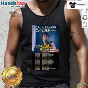 Official Alexander Eder Die Nicht Ganz Normal Tour 2024 tank top design featuring vibrant colors and bold graphics.