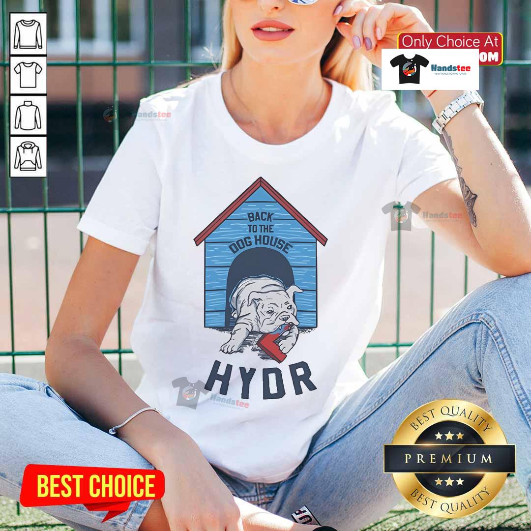 Official Back To The Dog House Hydr Ladies Tee in vibrant color, perfect for dog lovers and casual wear enthusiasts.