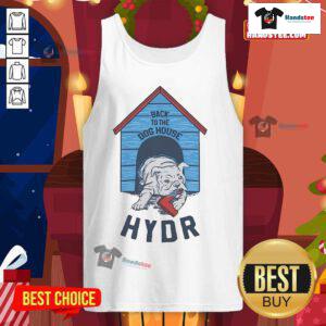 Official Back To The Dog House Hydr Tank Top featuring a stylish design for dog lovers, perfect for casual outings.