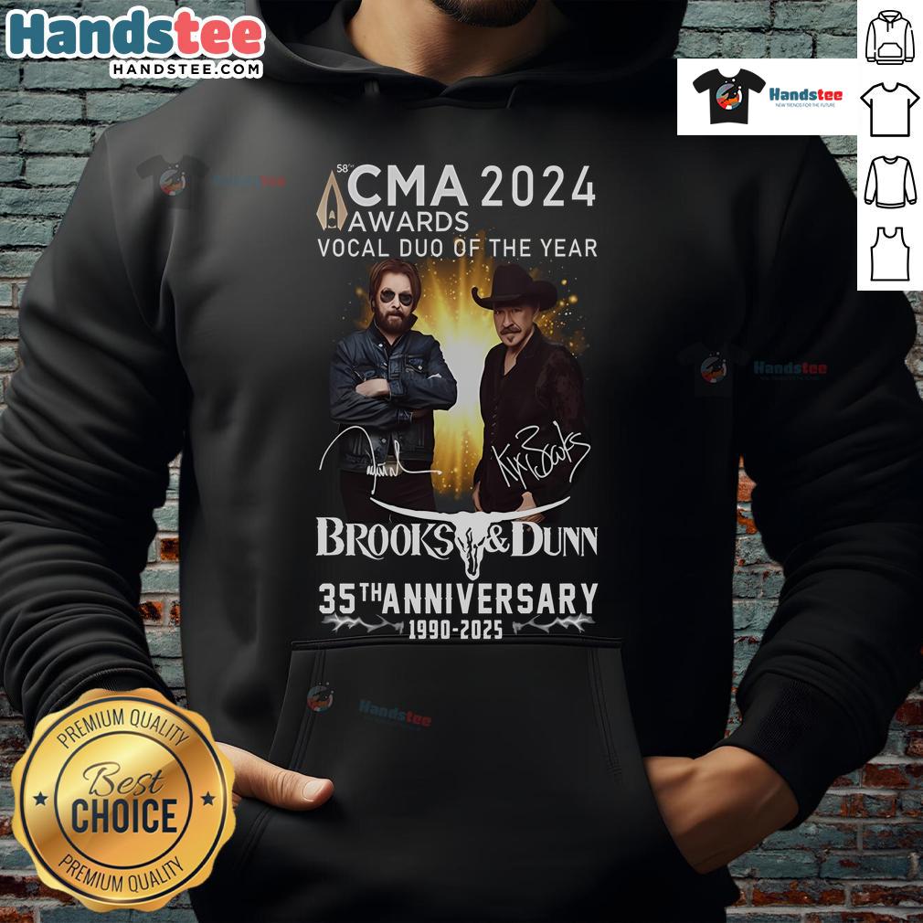 Official CMA 2024 Awards Brooks & Dunn Vocal Duo of the Year 35th Anniversary hoodie, celebrating 1990-2025.