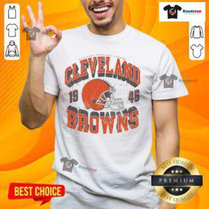 Official Cleveland Browns Field Arched Wordmark T-Shirt featuring team colors and logo, perfect for fans and game day.