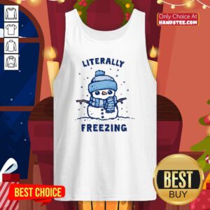 Official Cute Snowman Literally Freezing Tank-top