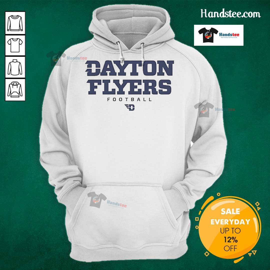 Official Dayton Flyers Football Senior Day Hoodie showcasing team colors and logo, perfect for fans celebrating seniors.