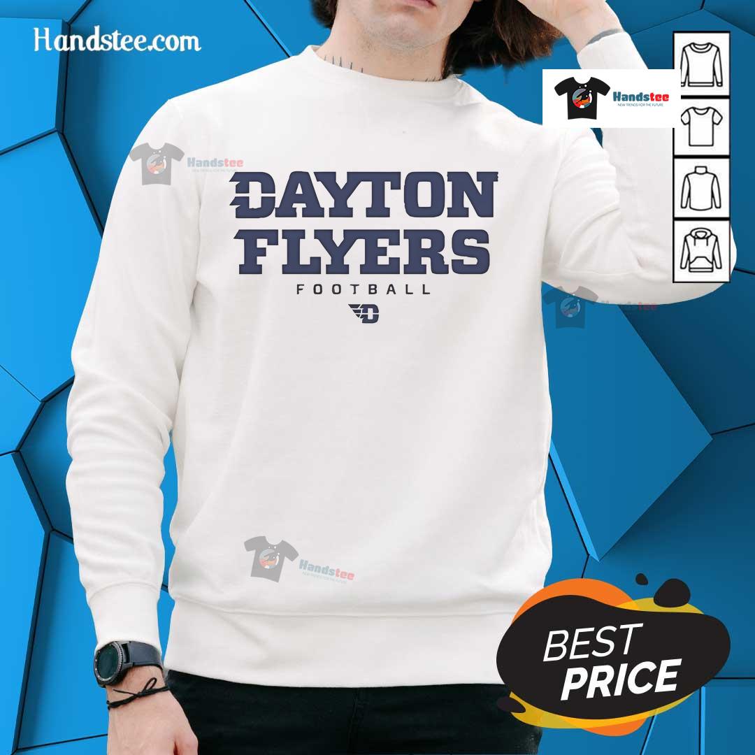 Official Dayton Flyers Football Senior Day sweatshirt featuring team logo and vibrant colors, perfect for fans.