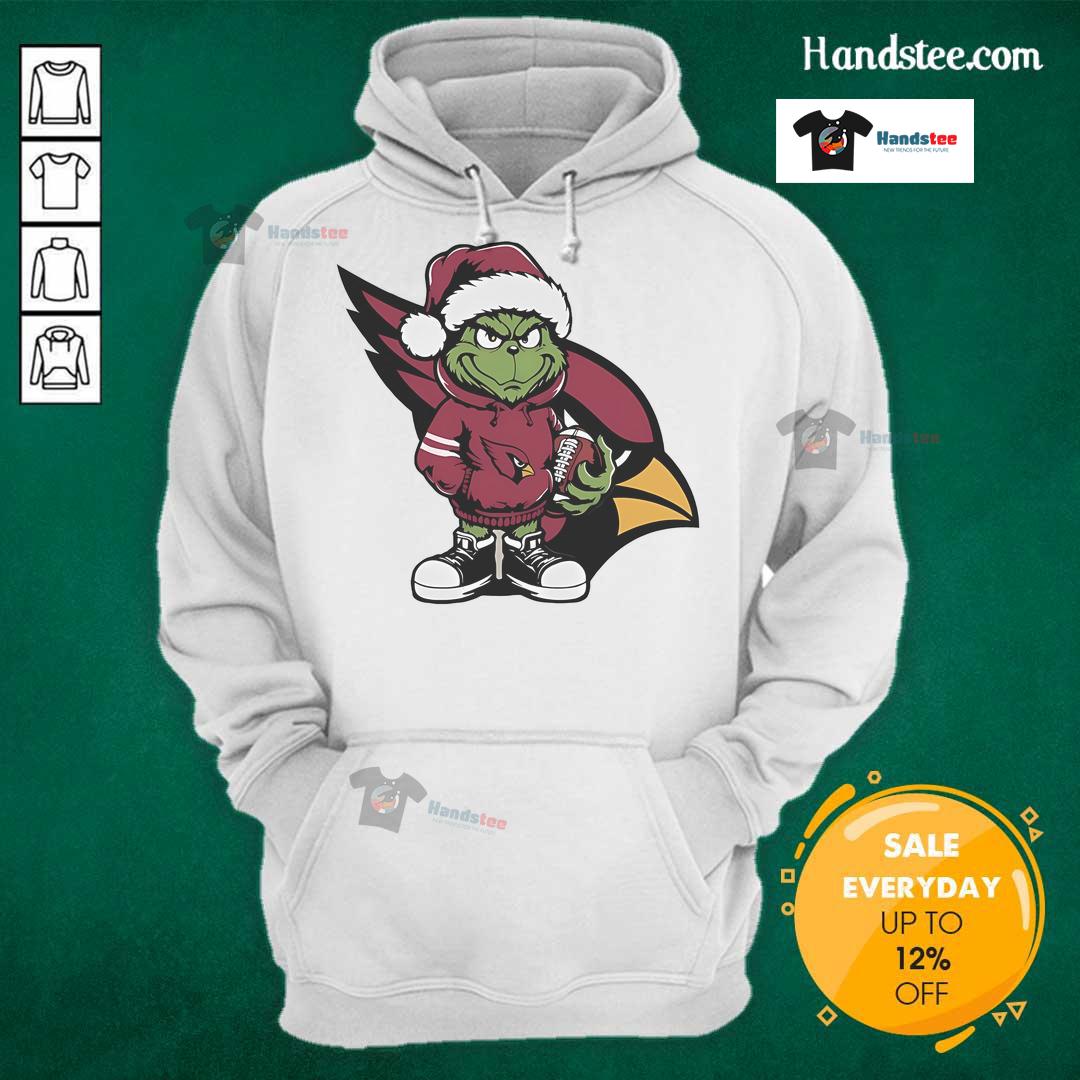 Official Grinch Hug Ball Arizona Cardinals Christmas Hoodie featuring festive design and team logo for holiday cheer.