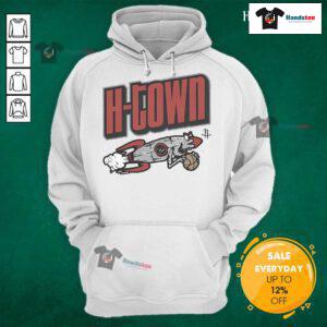 Official Houston Rockets City 2024 basketball hoodie featuring team colors and logo, perfect for fans and players.