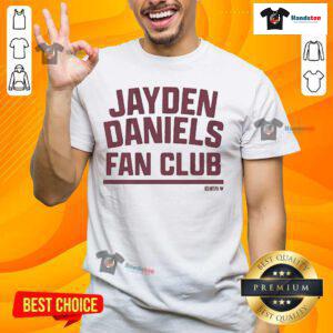 Official Jayden Daniels Fan Club T-Shirt featuring vibrant graphics and a comfortable fit for dedicated fans.