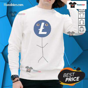 Official Litecoin mascots sweatshirt featuring vibrant graphics and a cozy design for crypto enthusiasts.