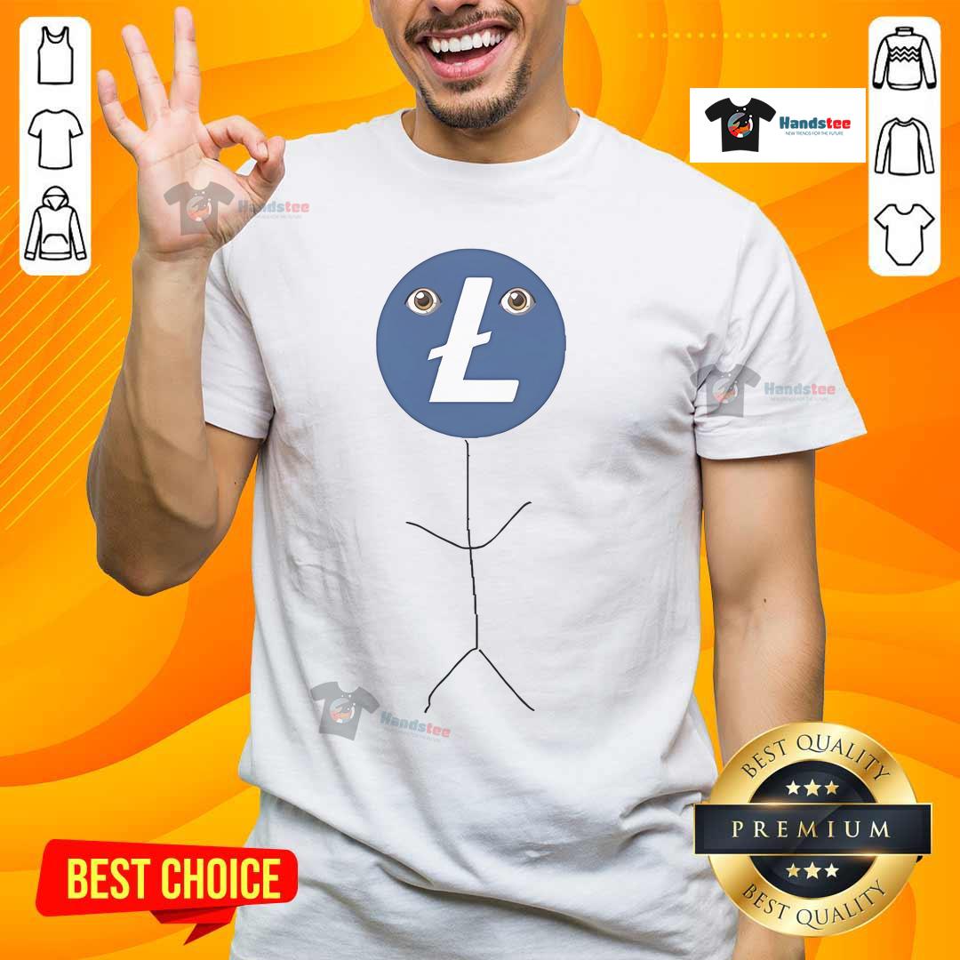 Alt Text: Official Litecoin Mascots T-Shirt featuring vibrant graphics of Litecoin mascots, perfect for crypto enthusiasts.