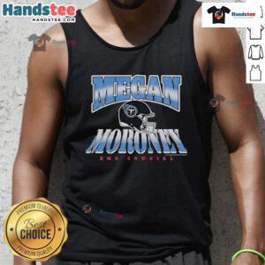 Alt Text: Megan Moroney x Tennessee Titans helmet emo cowgirl tank top featuring vibrant design and stylish fit for fans.