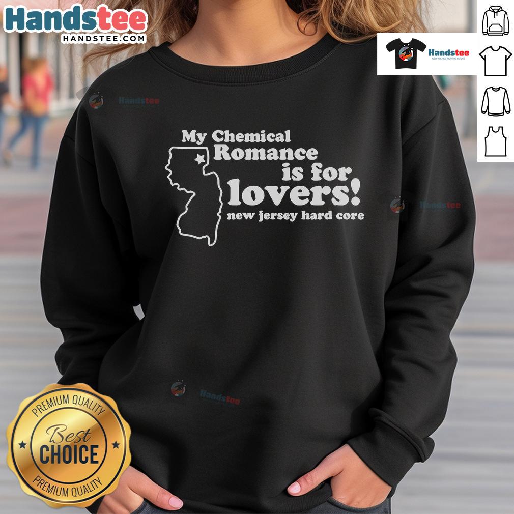 Official My Chemical Romance Is For Lovers New Jersey hardcore sweatshirt featuring band logo and vibrant design.