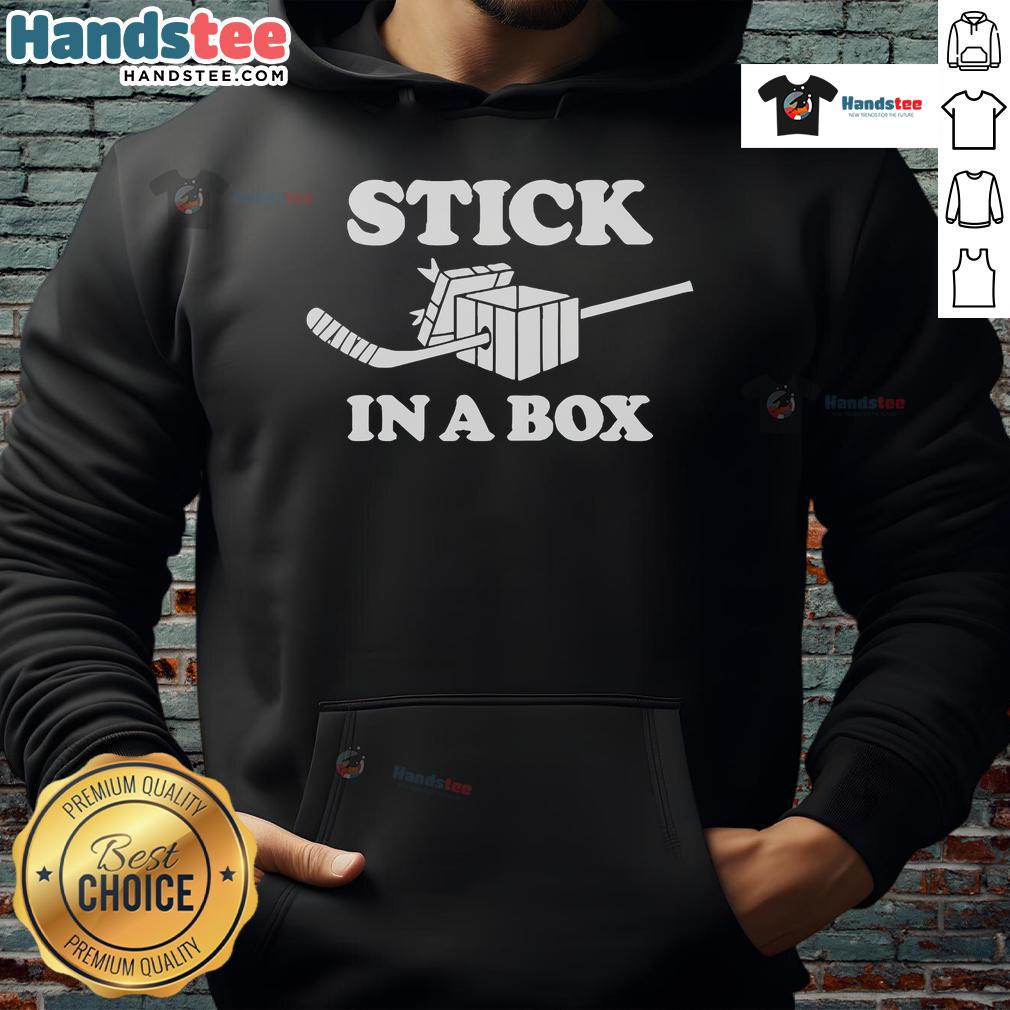 Official Stick In A Box Hoodie featuring a bold design and vibrant colors, perfect for casual wear and street style.