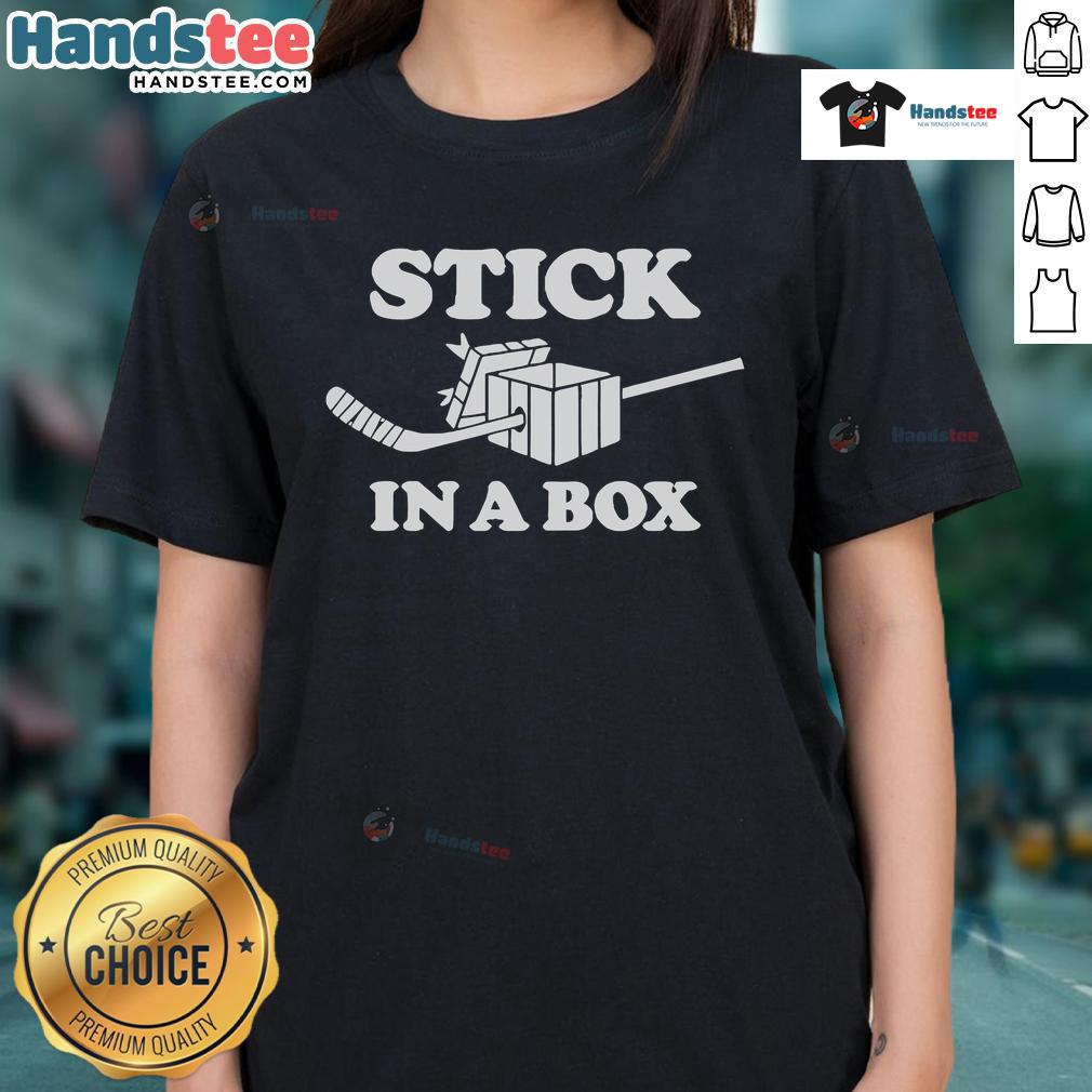 Official Stick In A Box Ladies Tee featuring a stylish design, perfect for casual wear and everyday comfort.