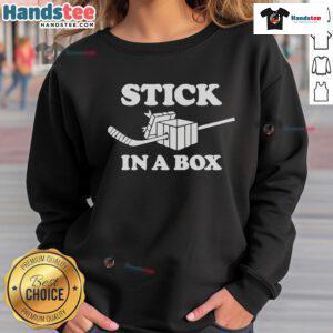 Official Stick In A Box Sweatshirt in navy blue, featuring a stylish design and comfortable fit for casual wear.