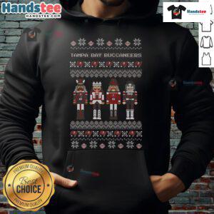 Official Tampa Bay Buccaneers Holiday Nutcracker Hoodie in festive red with team logo, perfect for holiday cheer.