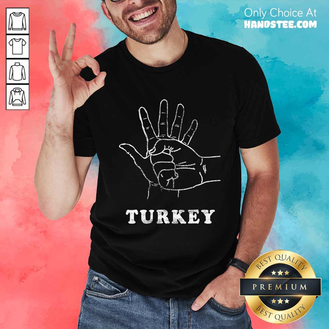 Original Turkey Fist Bump Silly Sarcastic Thanksgiving Family T-Shirt