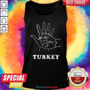 Original Turkey Fist Bump Silly Sarcastic Thanksgiving Family Tank-top