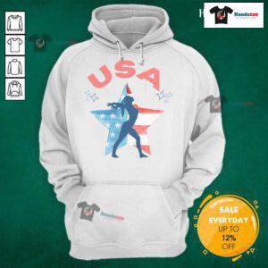 Alternative view of Top Gymnastics American Flag Star Patriotic USA Gymnast T-Shirt