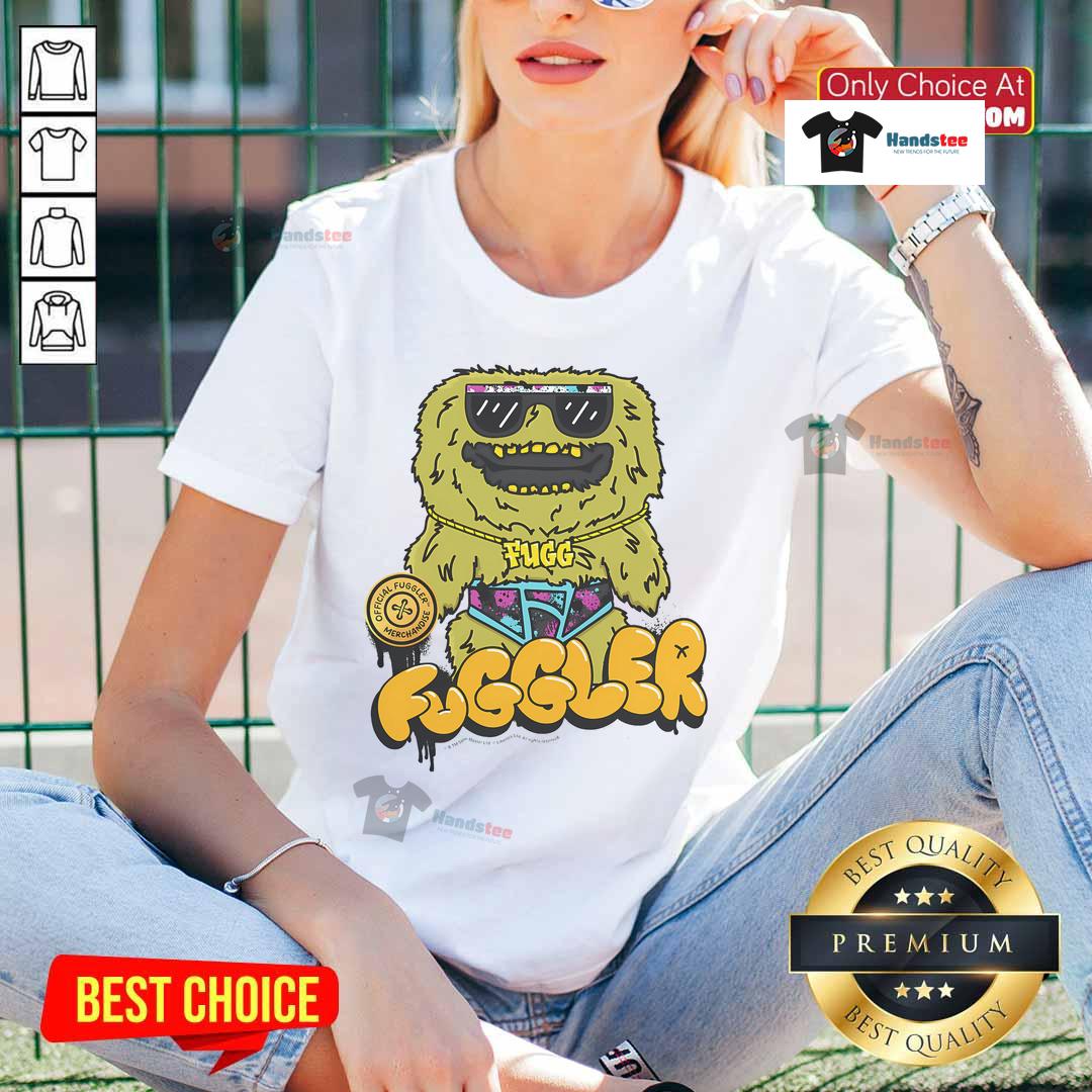 Awesome Fuggler Count Underoo Mcgoo graffiti text on a stylish ladies tee, perfect for quirky fashion lovers.