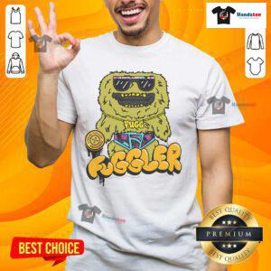 Awesome Fuggler Count Underoo Mcgoo graffiti text t-shirt featuring vibrant colors and playful design for fans.