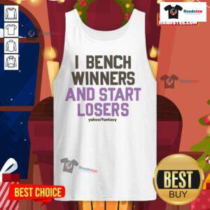 Awesome I Bench Winners and Start Losers Tank Top - stylish gym apparel for fitness enthusiasts and lifters.