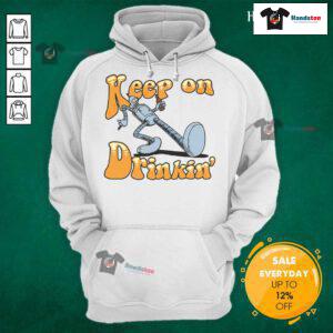 Awesome Keep On Drinkin Bender Futurama Hoodie featuring Bender character in vibrant colors, perfect for fans.