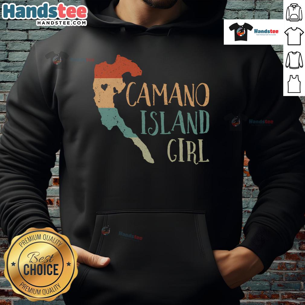 Cute Cao Island map hoodie featuring a love heart design in retro vintage style, perfect for island lovers.