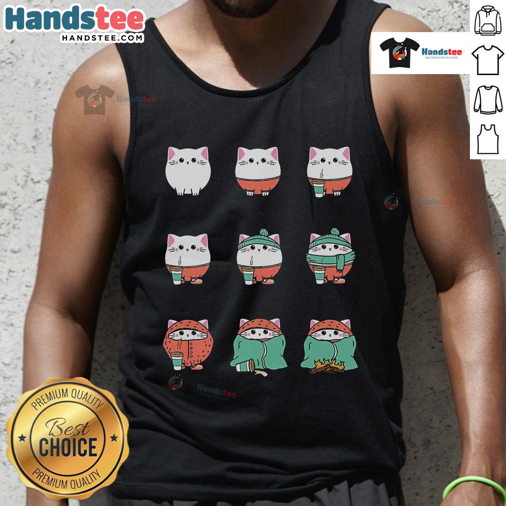 Cute Cat Cozyfication Tank Top featuring an adorable cat design, perfect for casual wear and animal lovers.