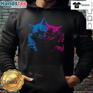 Alt Text: Cute TV girl band wearing 'French Exit' hoodies, perfect for funny cat lovers and cozy casual style.