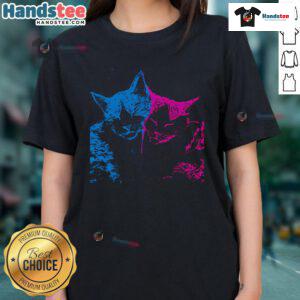 Cute TV girl band graphic on French Exit album tee for funny cat lovers, perfect ladies' shirt for casual wear.